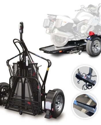 Go! Series Single Rail Folding Motorcycle Trailers – Deluxe Chrome Wheels Balanced