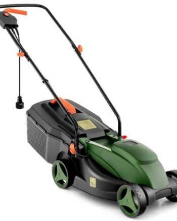Powerful 12-AMP Electric Lawn Mower, 13.5 Inch Adjustable Cutting Width