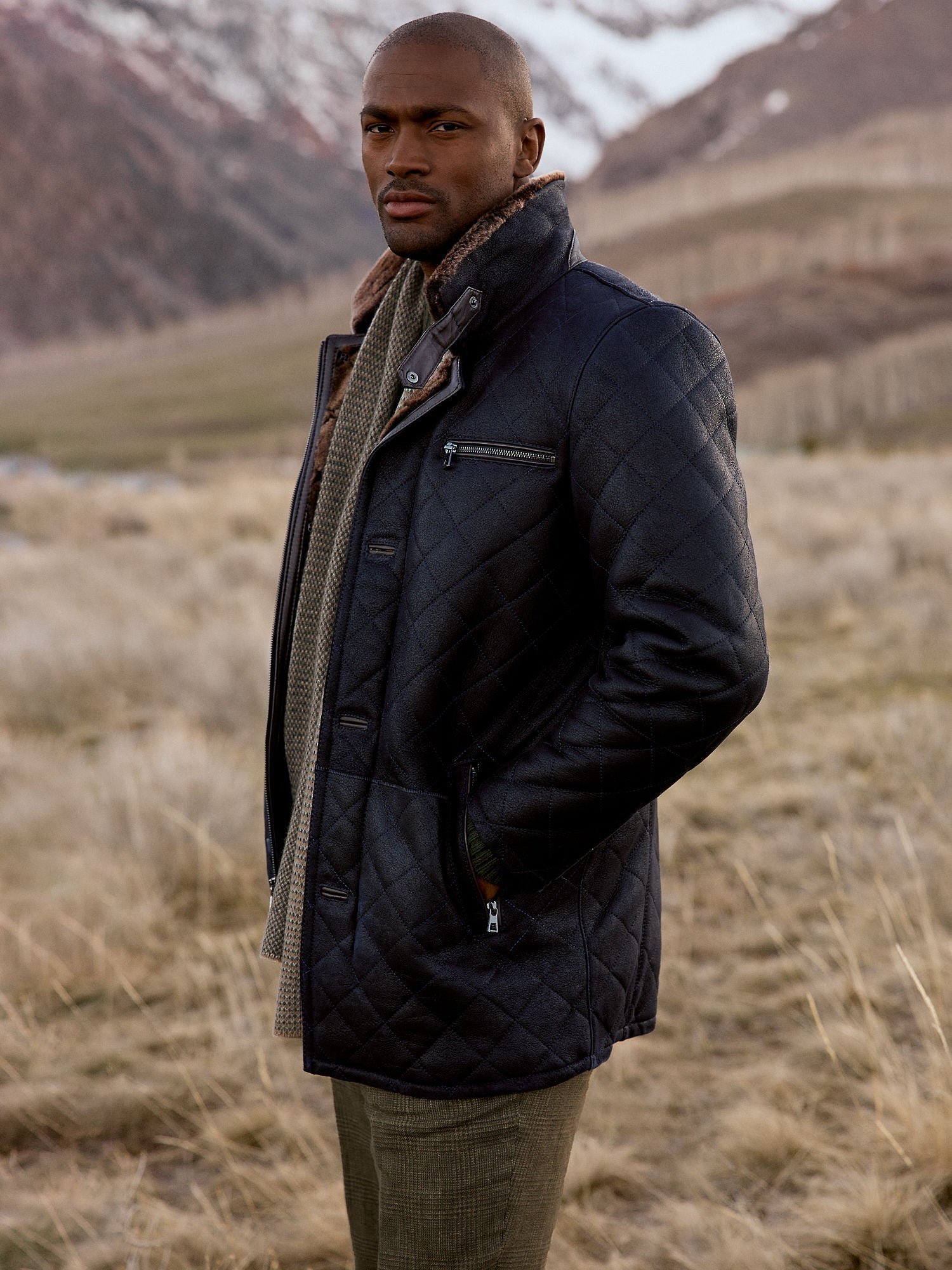 Hayes Quilted Sheepskin Coat