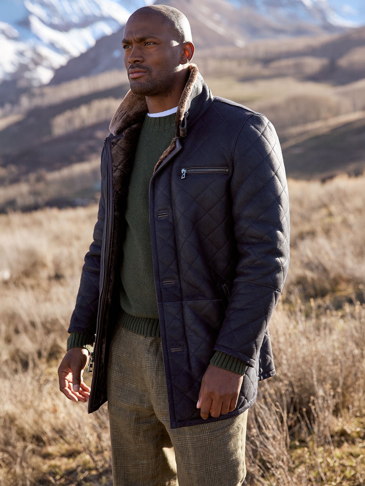 Hayes Quilted Sheepskin Coat