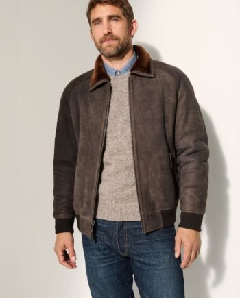 Cyrus Sheepskin Bomber Jacket