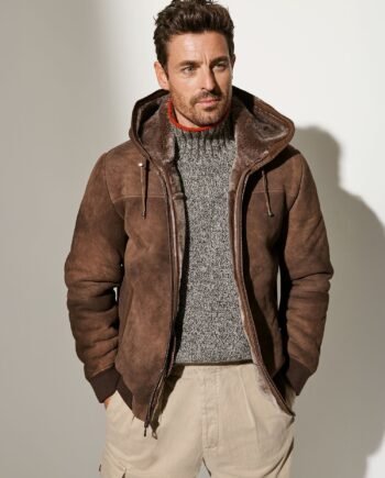 Luke Hooded Sheepskin Jacket