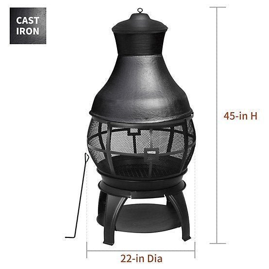 HeatMaxx 45 in. Outdoor Wood-Burning Chiminea