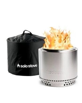 Solo Stove 19.5 in. Bonfire 2.0 Wood-Burning Fire Pit with Stand and Shelter