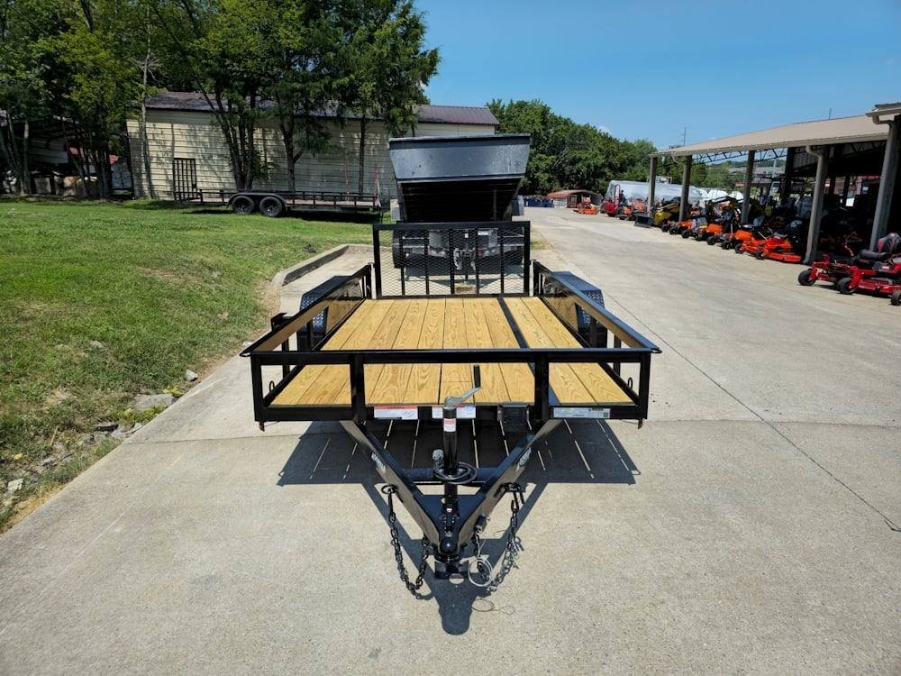 6’4″ x 14 Utility Trailer Powder Coated Dovetail (2) 3500 Axles 7k GVWR