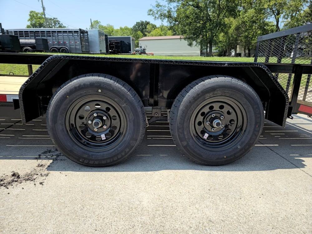 6’4″ x 14 Utility Trailer Powder Coated Dovetail (2) 3500 Axles 7k GVWR