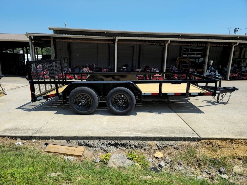 6’4″ x 14 Utility Trailer Powder Coated Dovetail (2) 3500 Axles 7k GVWR