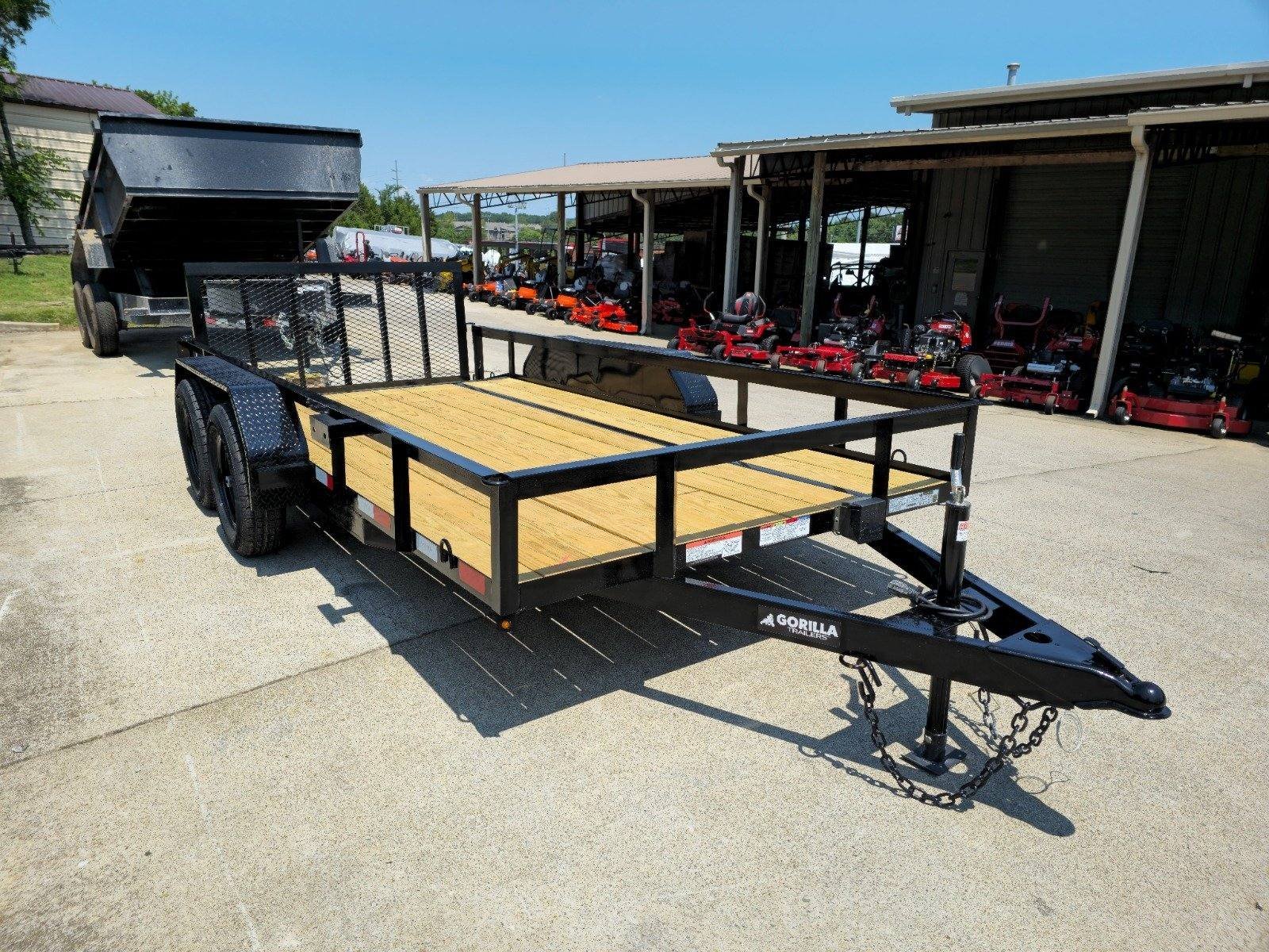 6’4″ x 14 Utility Trailer Powder Coated Dovetail (2) 3500 Axles 7k GVWR