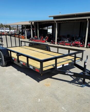 6'4" x 16 Utility Trailer Double Axle Dovetail With Gate Powder Coated (2) 3500lb Axles
