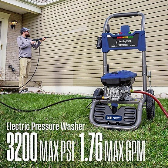 Westinghouse 3,200 PSI 1.76 GPM Electric Cold Water Pressure Washer with 5 Nozzles and Soap Tank