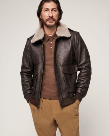 Curtis Leather A-2 Bomber Jacket