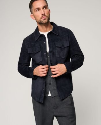 Evan Suede Leather Shirt Jacket