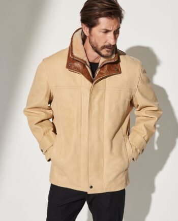 Jack Frost Palomino Edition Leather Coat with Shearling Lining