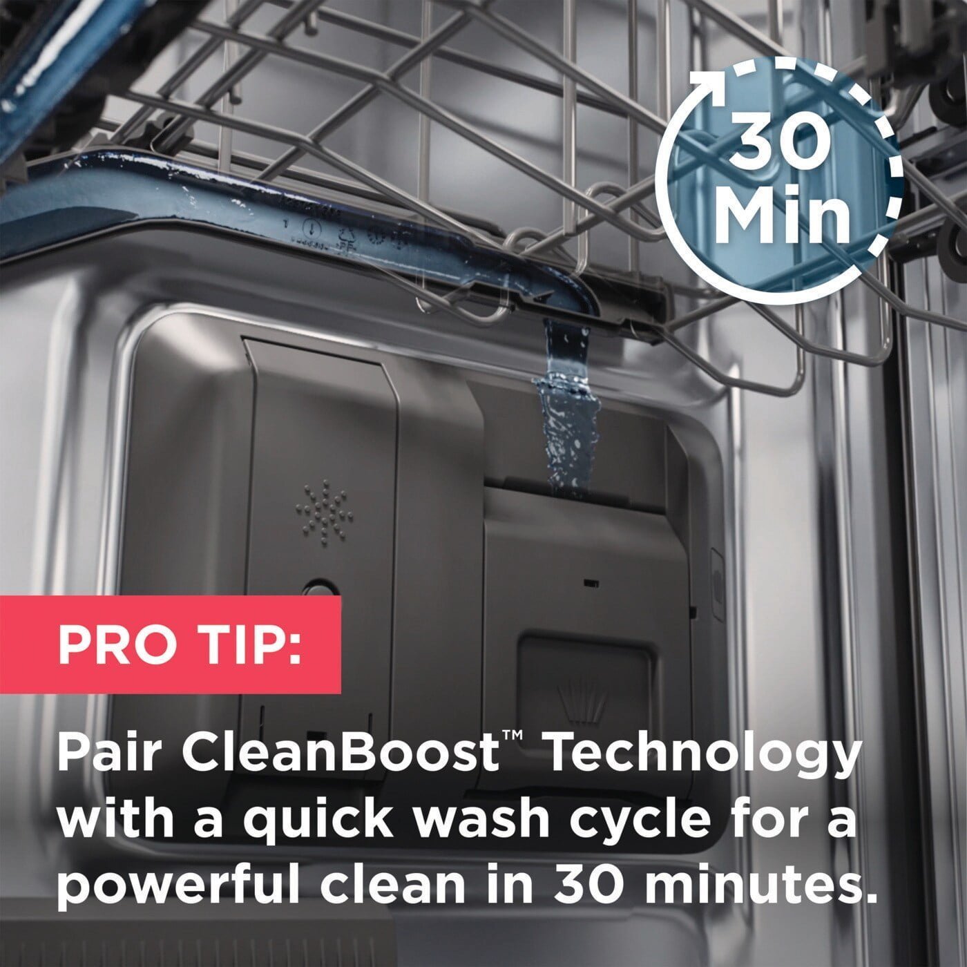 Frigidaire Gallery 24" Dishwasher with CleanBoost, Stainless Steel