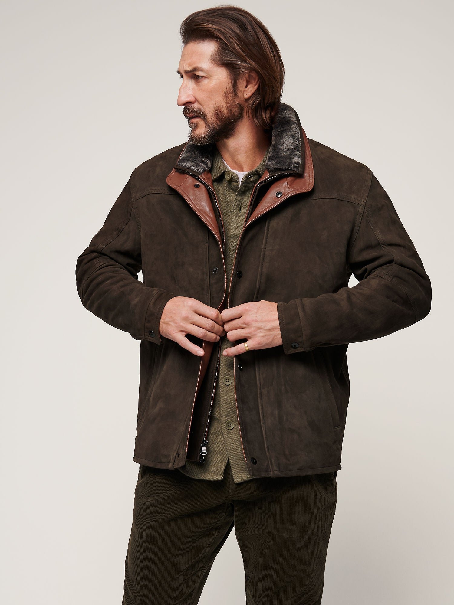 James Buffed Leather Jacket