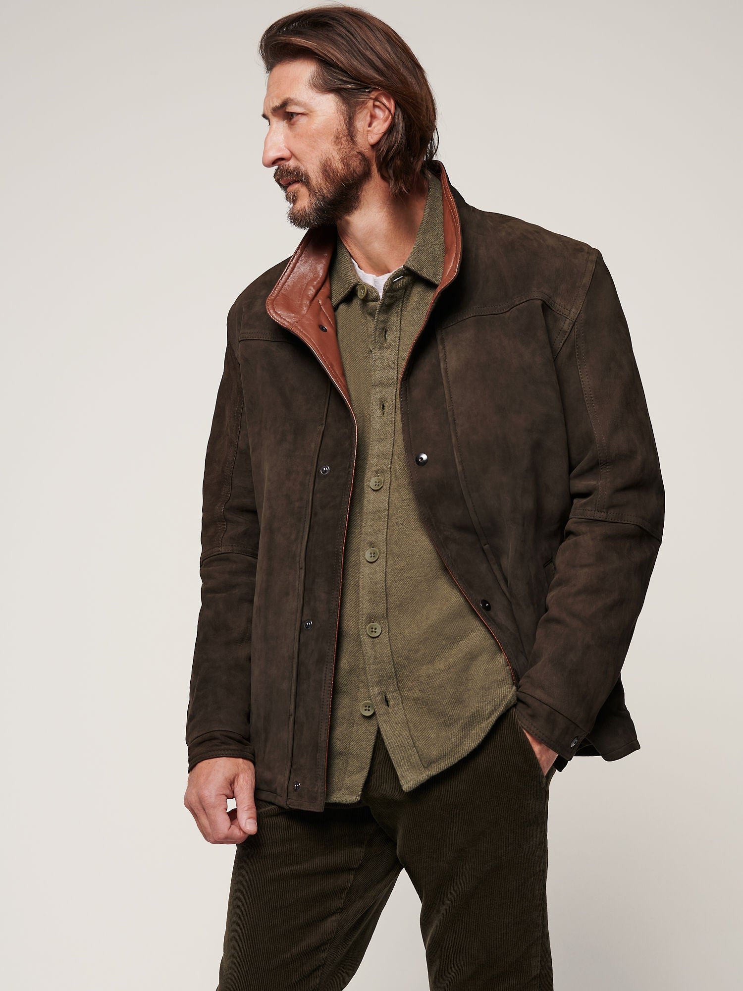 James Buffed Leather Jacket