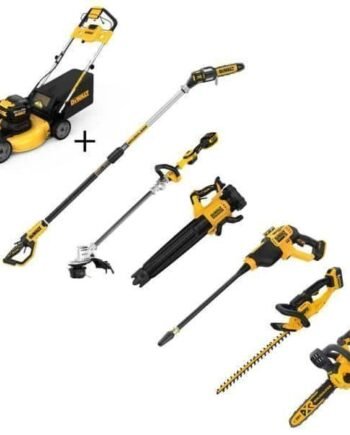 21.5 in. 20-V Li-Ion Cordless Battery Walk Behind Self Propelled Mower w/Hedge,Bare Trimmer,Blower,Cleaner,Pole/Hand Saw