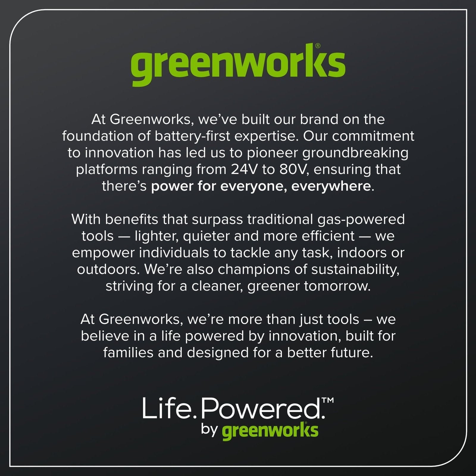 Greenworks 60V 21″ Self Propelled Lawn Mower with (1) 8.0 Ah Battery & Rapid Charger 2546402
