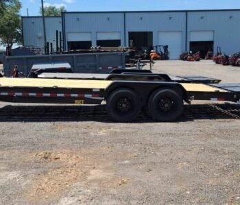 22 Foot Big Tex Super Duty Tandem Axle with Mega Ramp Black Equipment Trailer (16ET-19BK+3MR)
