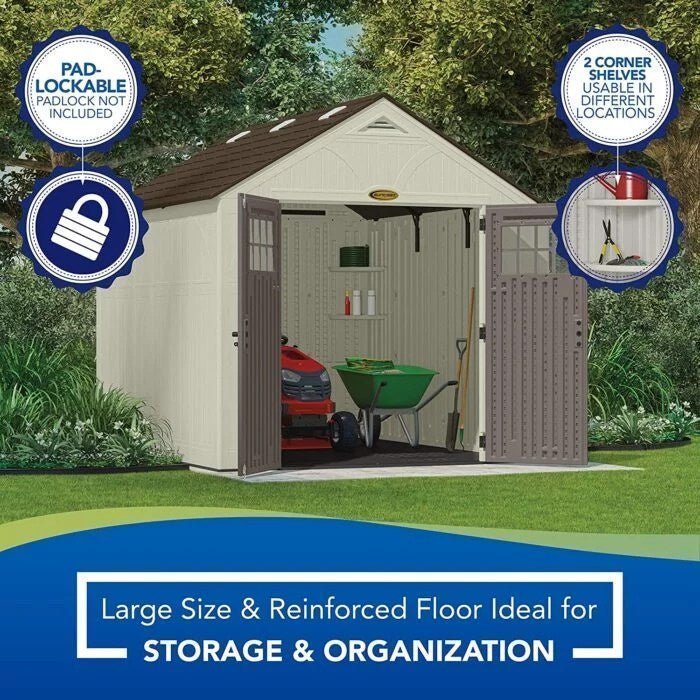 Suncast Tremont 8×10 BMS8100 Outdoor Resin Storage Shed