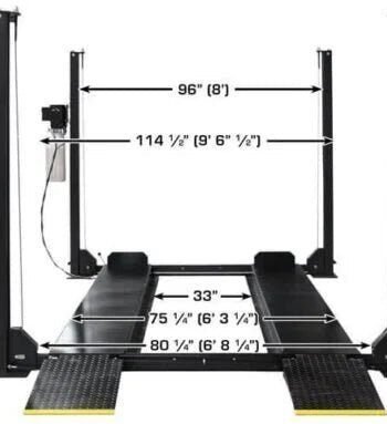 Atlas Apex 8 8,000 lb 4-Post Lift Car