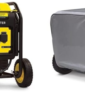 Champion 6250-Watt Open Frame Inverter Generator (100519) + Weather-Resistant Storage Cover