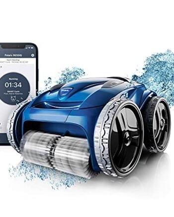 Polaris 9650iQ Sport Robotic Cleaner, Automatic Vacuum for InGround Pools up to 60ft, Smart App, WiFi, Amazon Alexa, 70ft Swivel Cable w/Strong Suction & Easy Access Filter Canister
