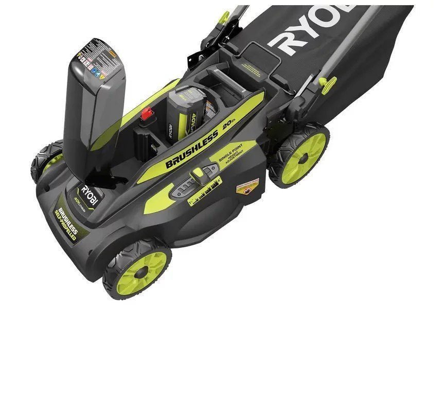 RYOBI 40V Brushless 20 in. Cordless Walk Behind Self-Propelled Lawn Mower with 6.0 Ah Battery & Charger