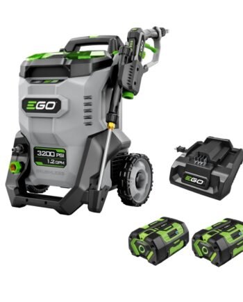 EGO, Pressure Washer Kit w/ Batteries Chargers, Pressure 3200 PSI, Flow 2 GPM, Volts 56 Model# HPW3204-2