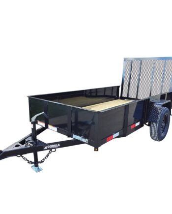 5' X 10' Utility Trailer Straight Deck 18" Sides Tall Gate