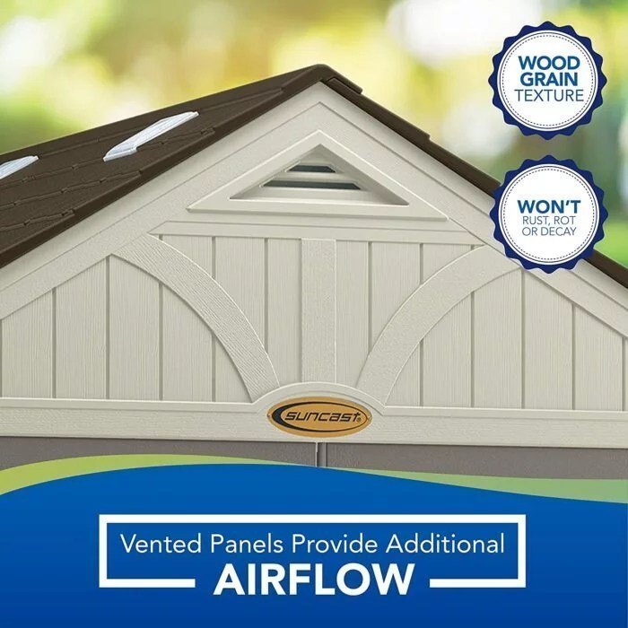 Suncast Tremont 8×10 BMS8100 Outdoor Resin Storage Shed