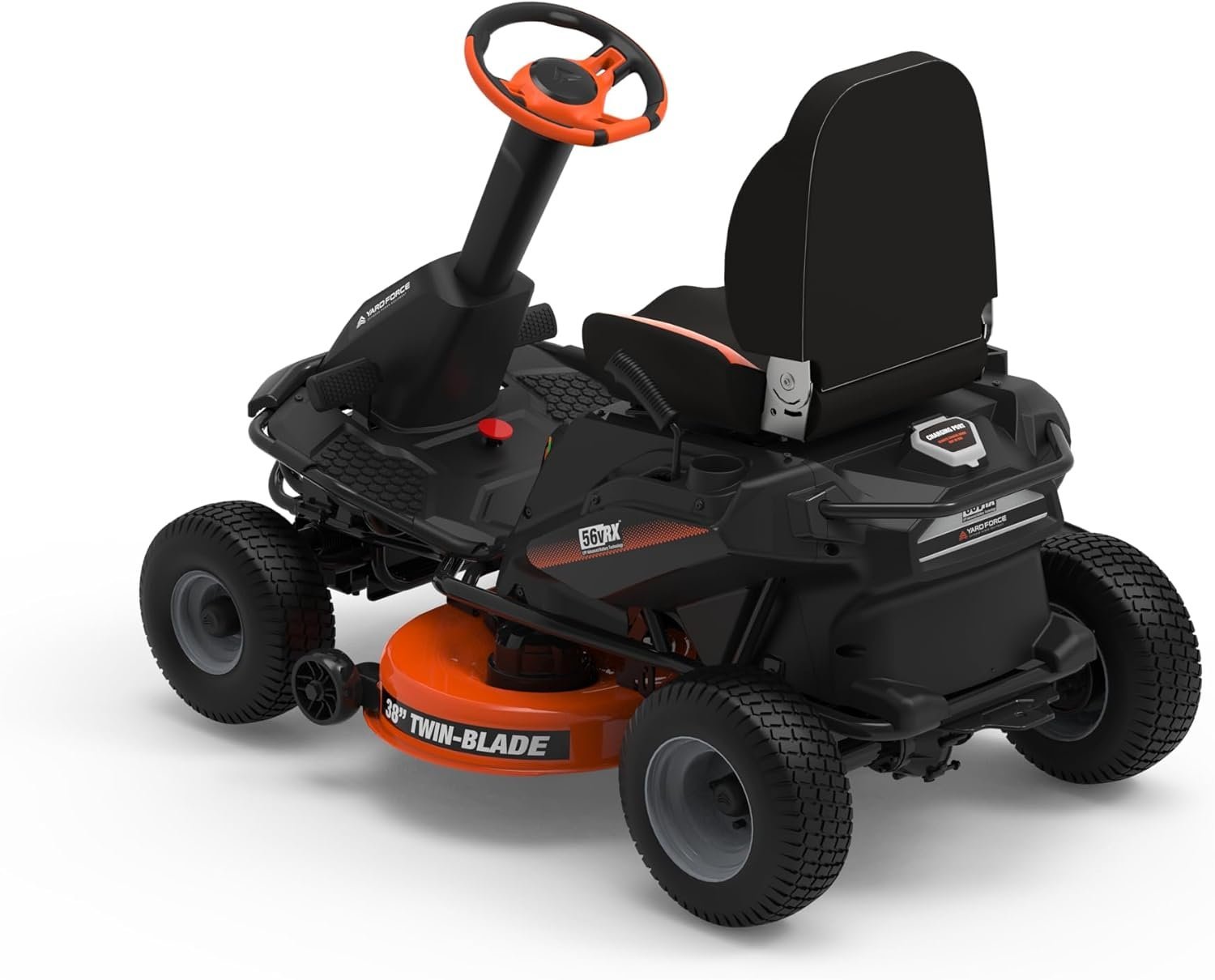 Yard Force Riding Lawn Mower 38″ 56V LFP Battery-Powered YF56VRX New