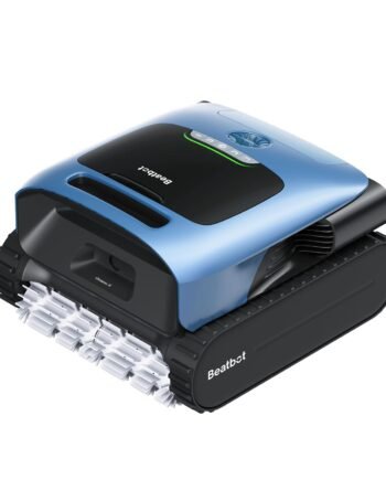 Beatbot Aquasense A100 Pro Robotic Pool Vacuum Cleaner – Clarifies Water, Cleans Surface, Floor, Walls and Waterline, Surface Parking, Intelligent Path Optimization-Slight Blue