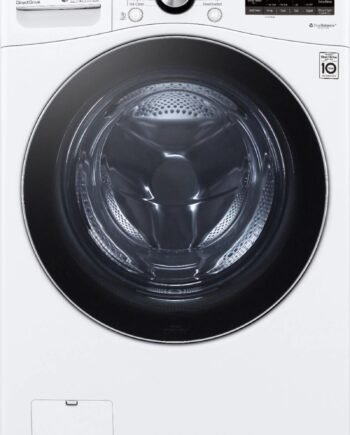LG – 5.0 Cu. Ft. High-Efficiency Stackable Smart Front Load Washer with Steam and Built-In Intelligence – White