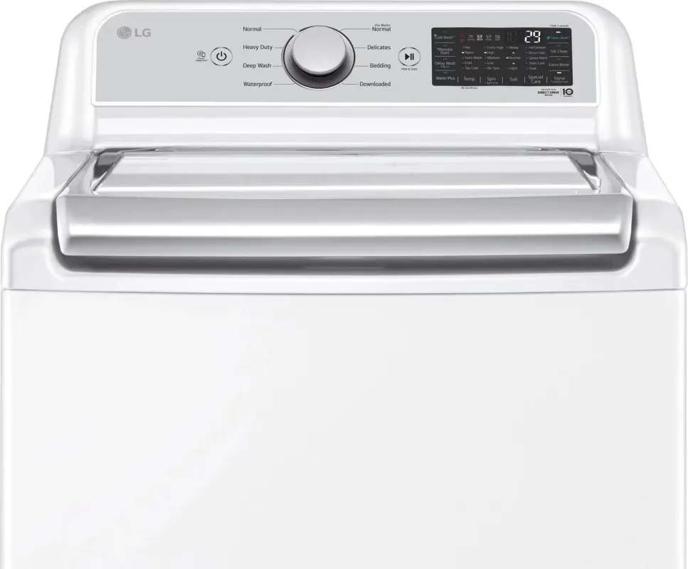 LG – 5.5 Cu. Ft. Smart Top Load Washer with TurboWash3D – White