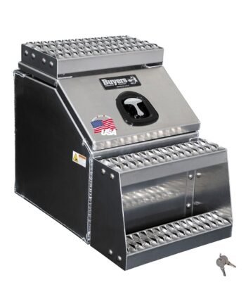 Buyers Products 28-in x 24-in x 18-in Smooth Aluminum Step Box Truck Tool Box 1705281