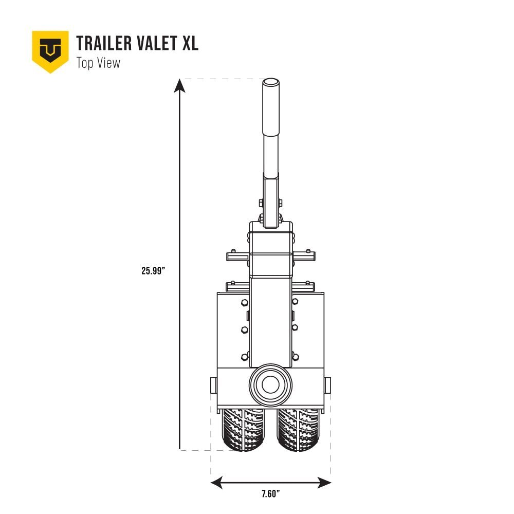Trailer Valet 10000-lb Capacity Side Wind Trailer Jack TVXL25