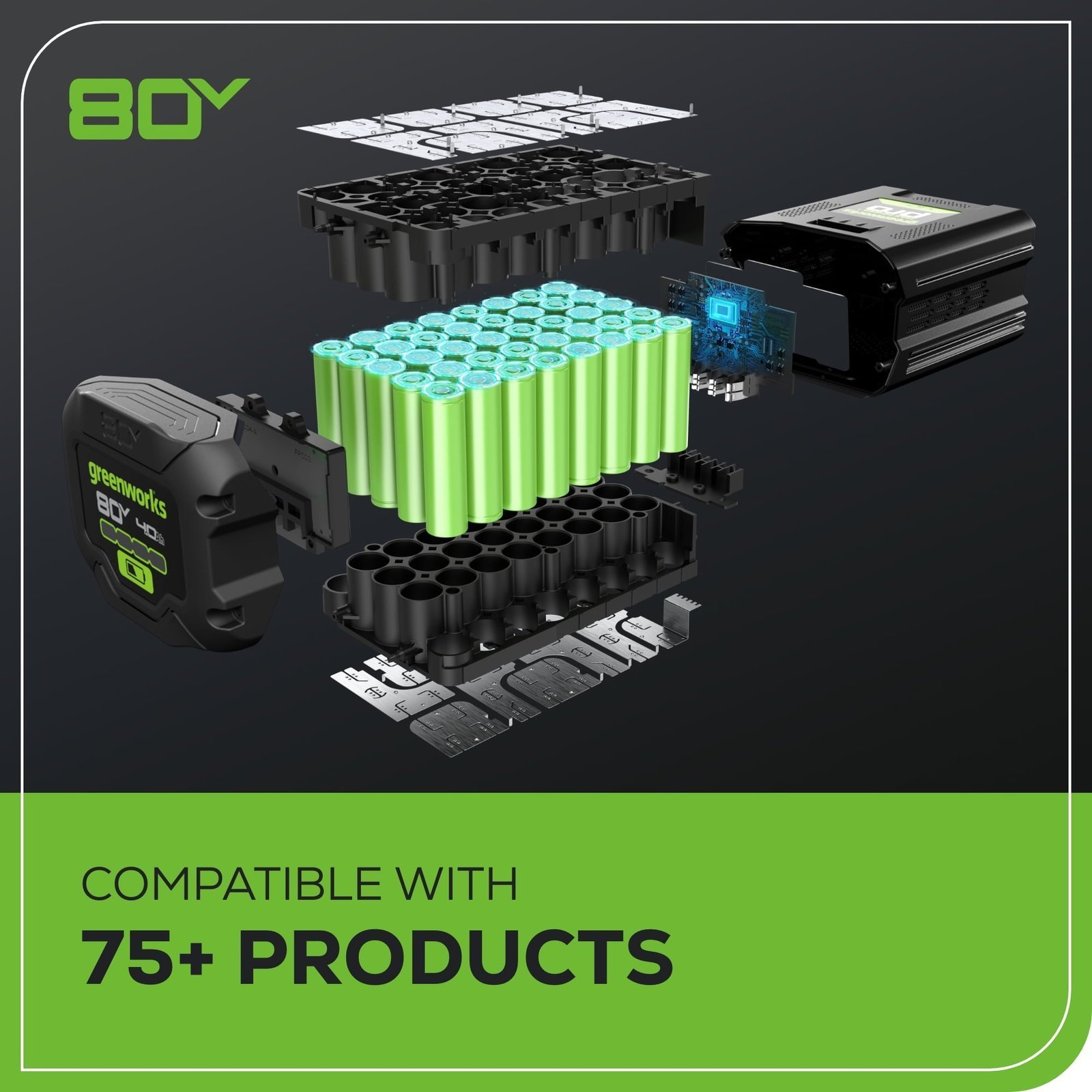 Greenworks 80V 25" Brushless Cordless Self-Propelled Lawn Mower,3 in 1 Dual Blade LawnMover, W/4.0Ah Battery and Rapid Charger Included