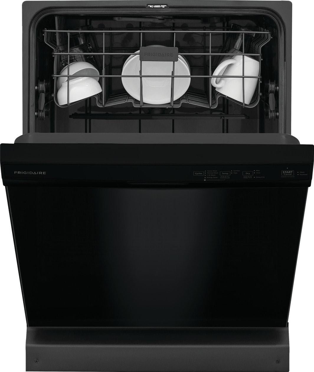 Frigidaire 24″ Built-In Dishwasher, Front Control, Black