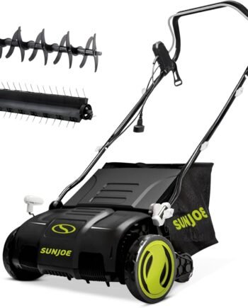Sun Joe AJ805E 13A Electric Dethatcher & Scarifier, 15 in.