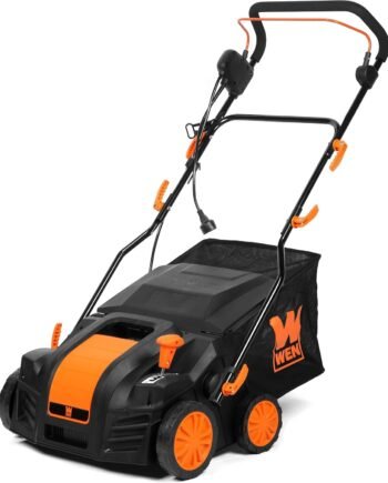 WEN DT1516 16 in. 15A Electric Dethatcher and Scarifier with Collection Bag