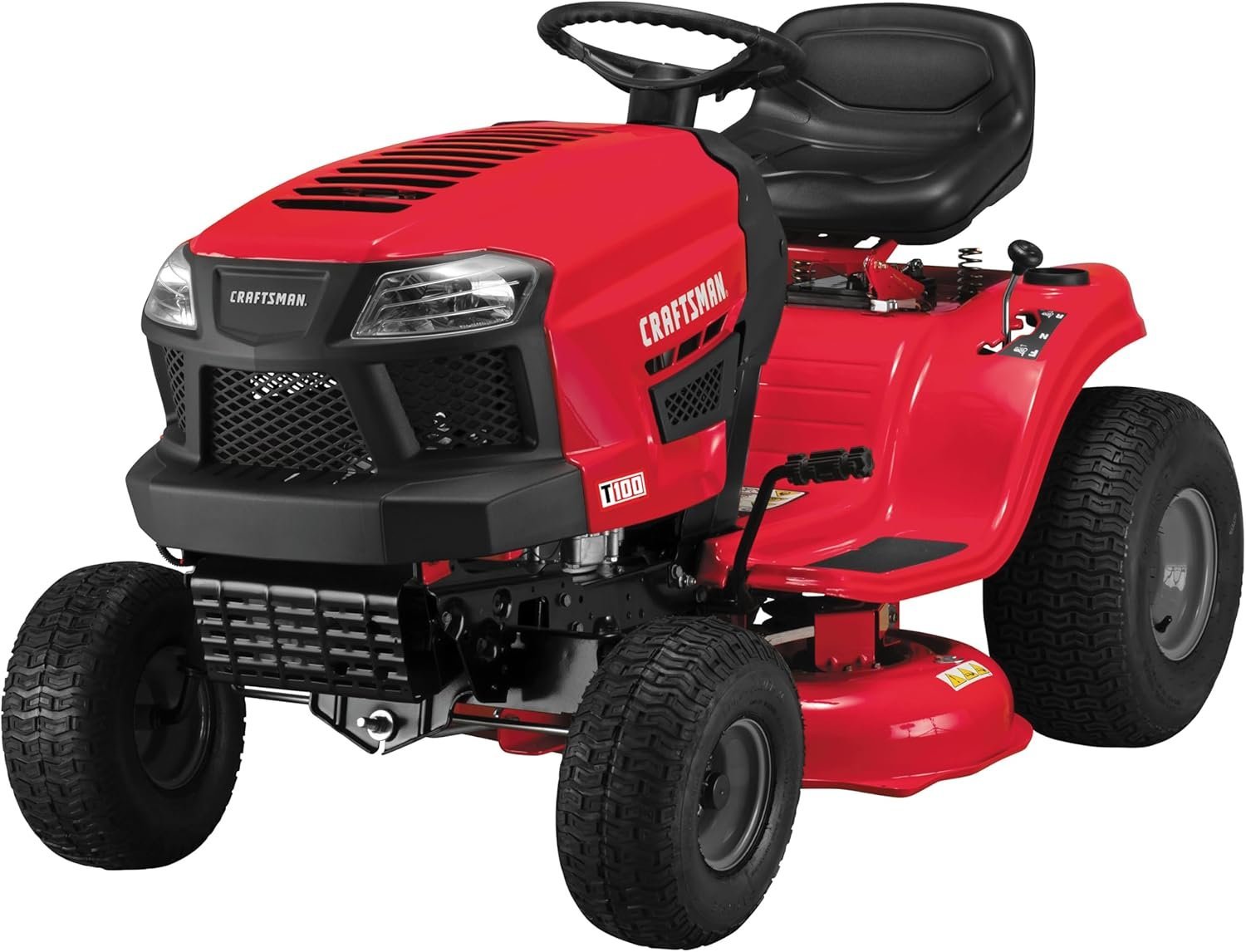 Craftsman 36" Gas Riding Lawn Mower, 11.5 HP Briggs & Stratton Engine, 7-Speed Transmission, Red/Black