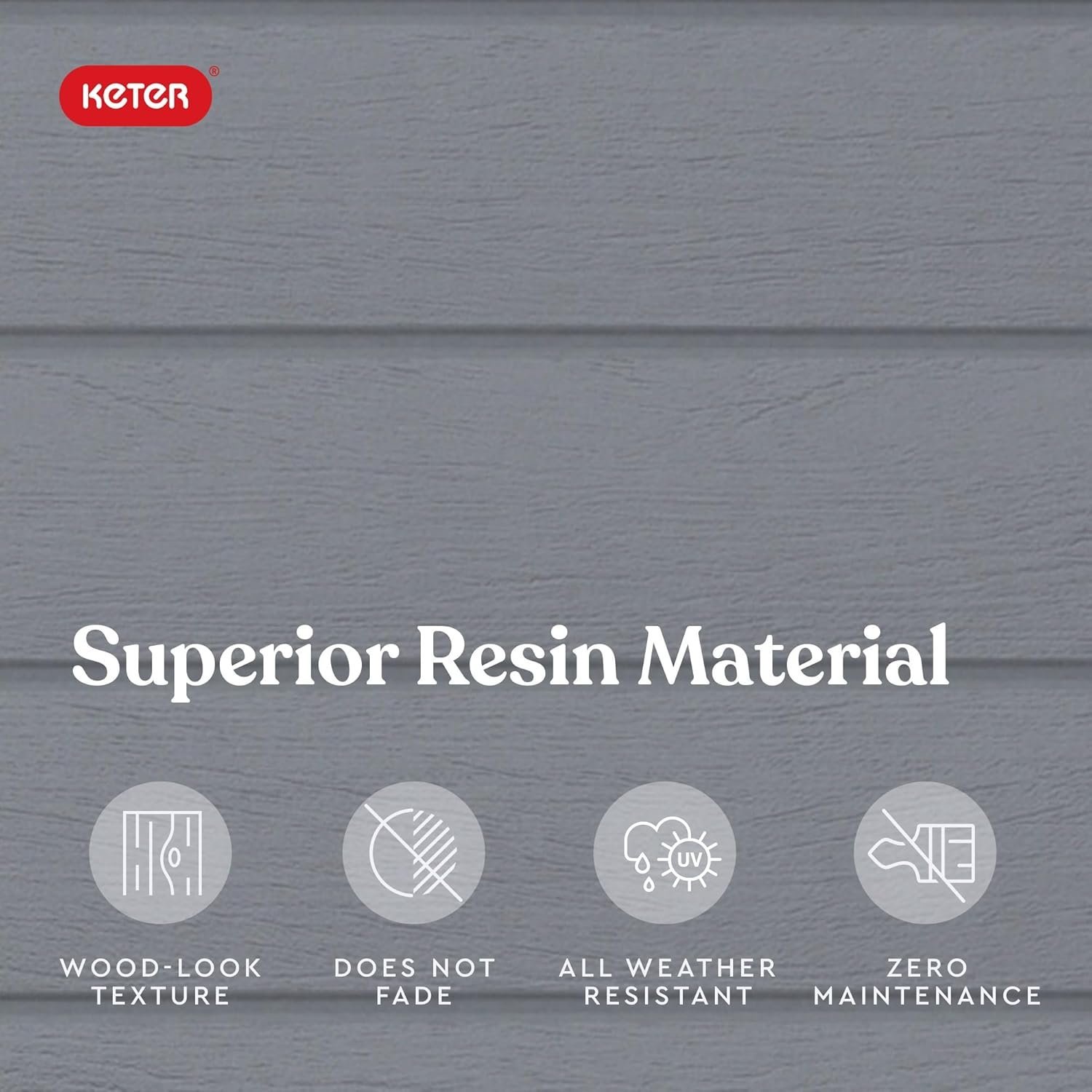 Keter Manor 4x6 Resin Outdoor Storage Shed Kit-Perfect to Store Patio Furniture, Garden Tools Bike Accessories, Beach Chairs and Lawn Mower, Grey & White