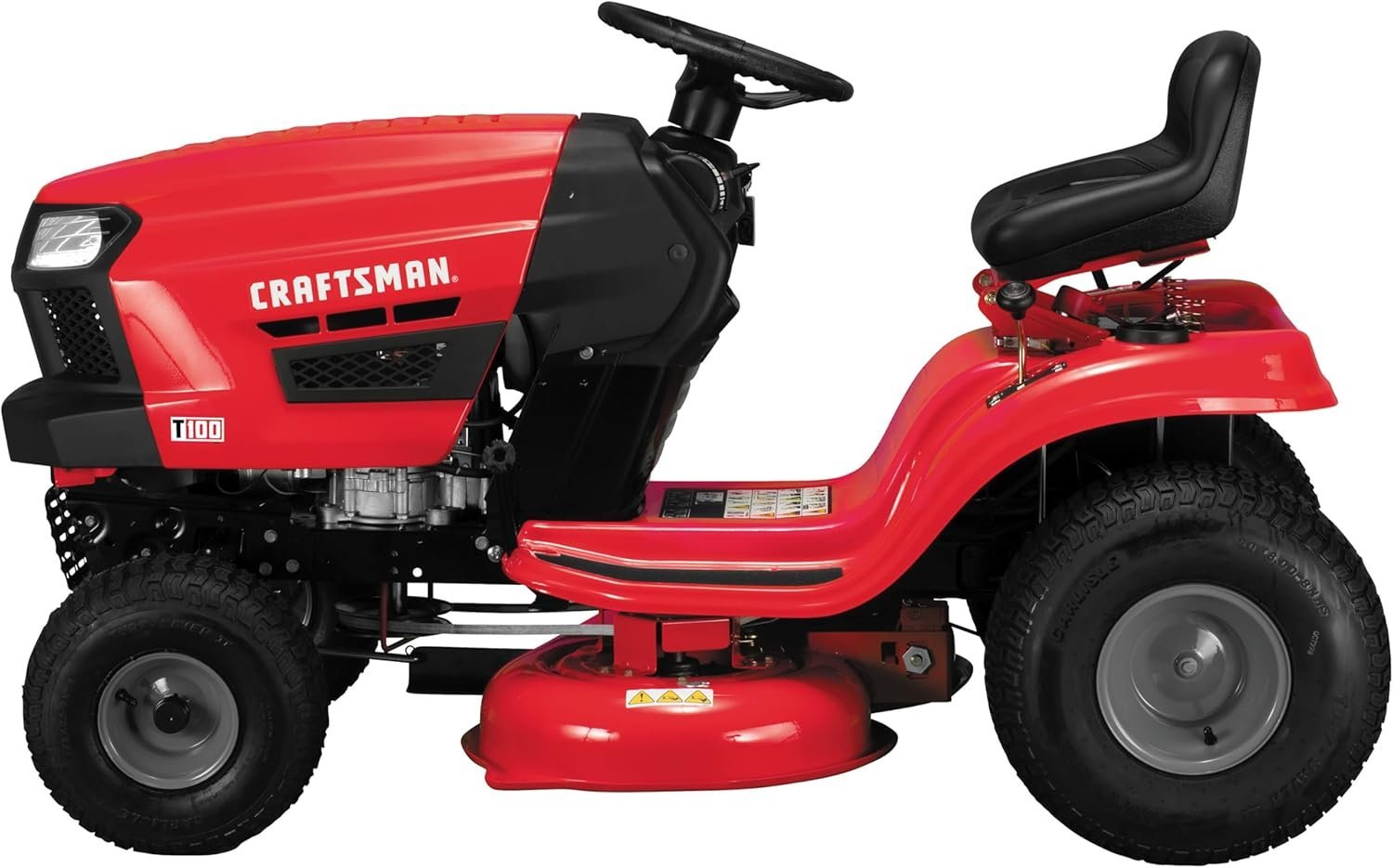 Craftsman 36" Gas Riding Lawn Mower, 11.5 HP Briggs & Stratton Engine, 7-Speed Transmission, Red/Black