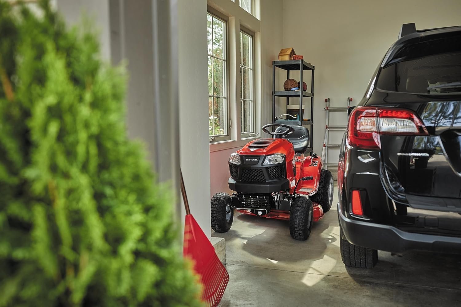 Craftsman 36" Gas Riding Lawn Mower, 11.5 HP Briggs & Stratton Engine, 7-Speed Transmission, Red/Black