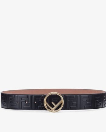 Fendi Black Leather Belt