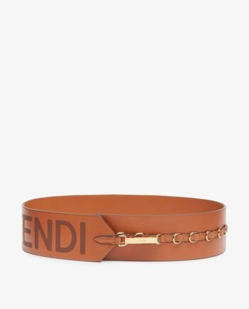 Fendi Brown Leather Belt