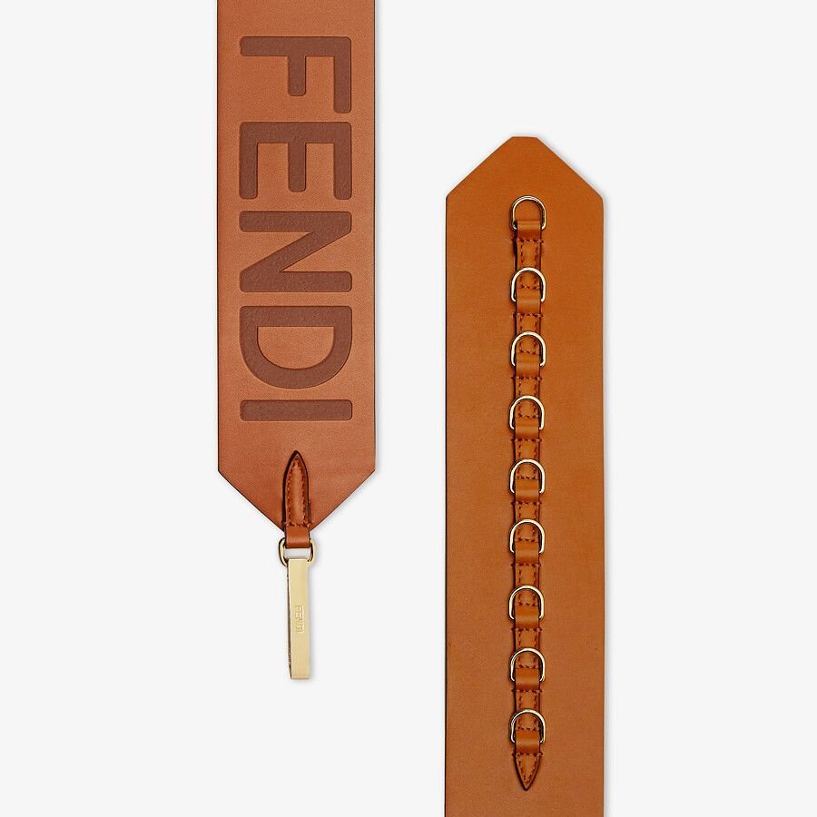 Fendi Brown Leather Belt