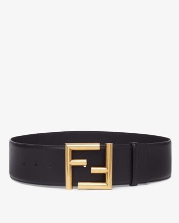 Fendi Black Leather Belt