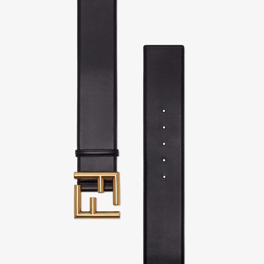 Fendi Black Leather Belt